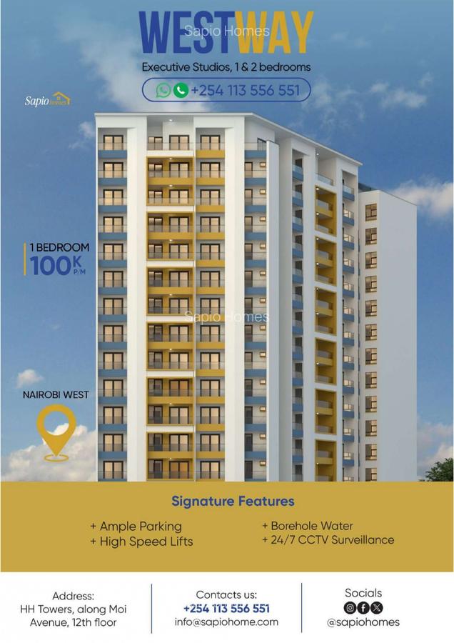 1 Bed Apartment with Borehole in Nairobi West - 1