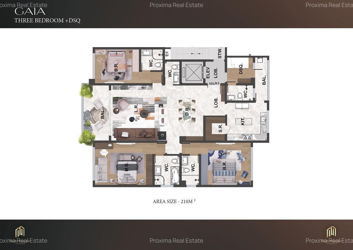 3 Bed Apartment with En Suite in Brookside - 5