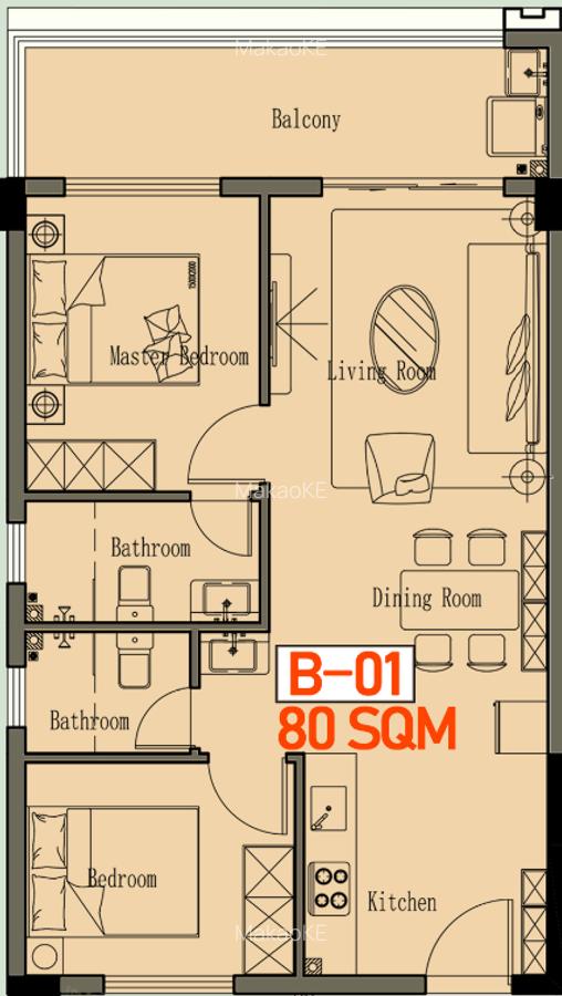 Furnished 2 Bed Apartment with Swimming Pool in Kilimani - 3