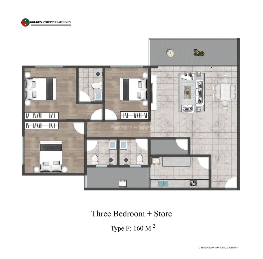 3 Bed Apartment with En Suite at - 4