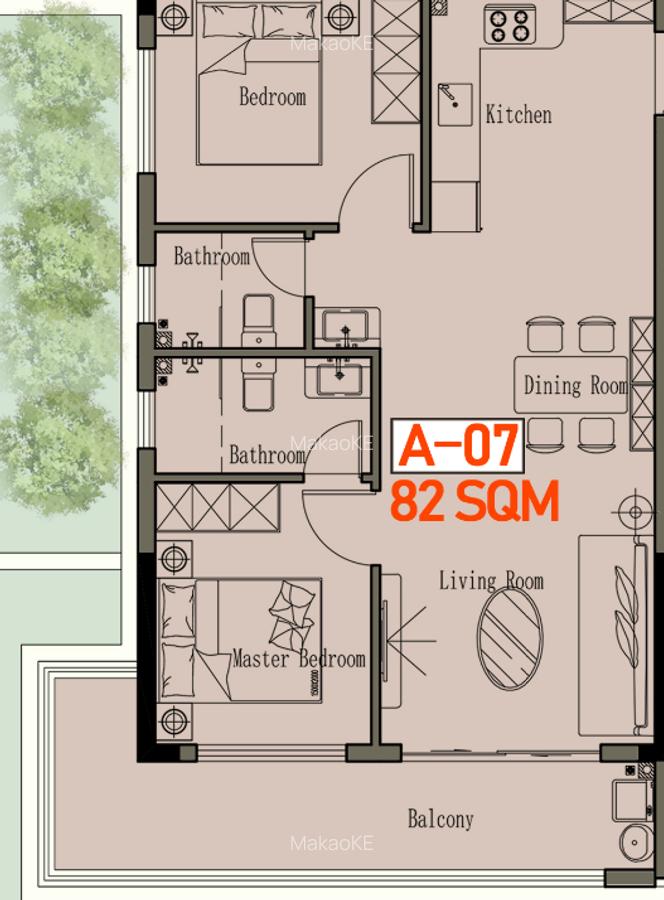 Furnished 2 Bed Apartment with Swimming Pool in Kilimani - 9