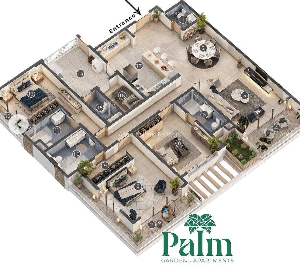 Serviced 3 Bed Apartment with En Suite at Nyali - 3