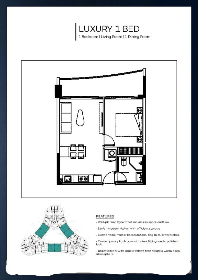 1 Bed Apartment with Swimming Pool at Riverside Drive - 2