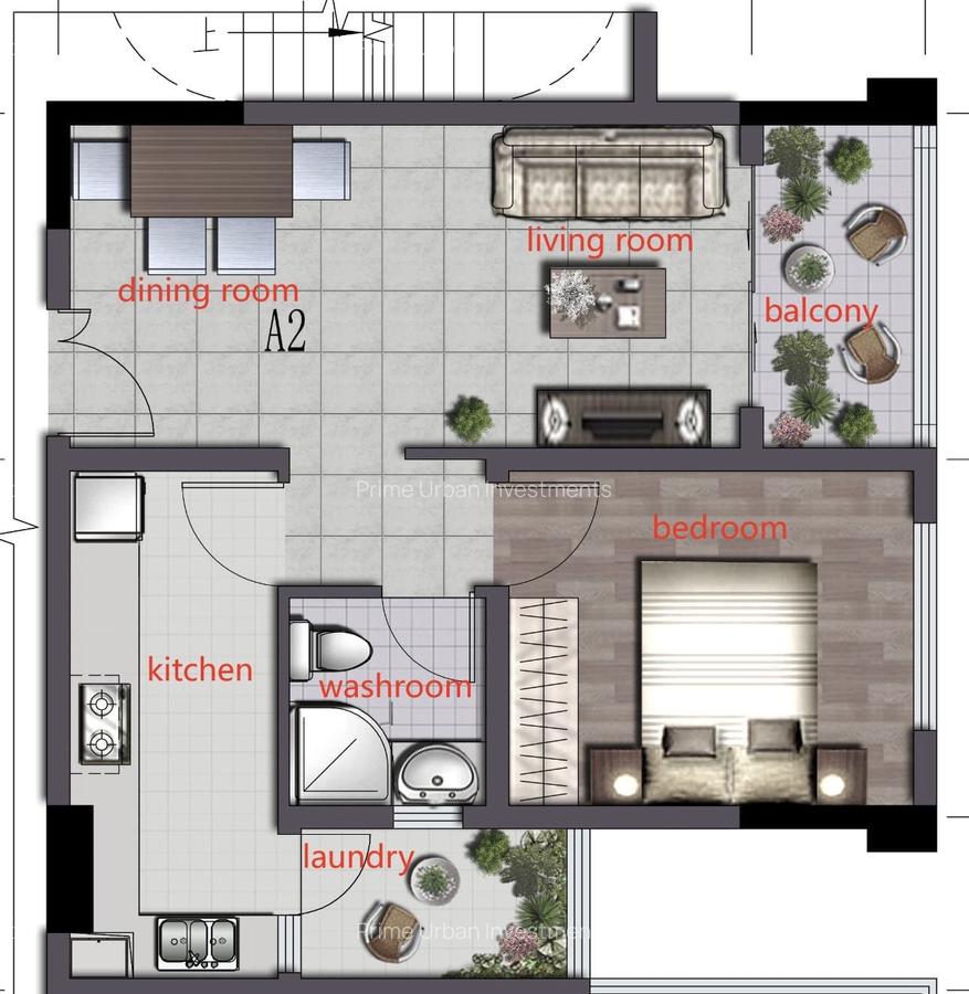 Serviced 1 Bed Apartment with En Suite in Kilimani - 4