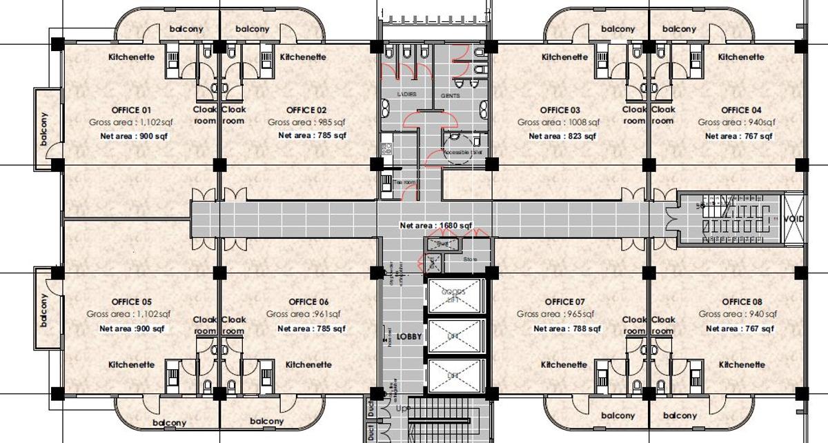 1,102 ft² Office with Backup Generator at Off Argwings Kodhek - 1