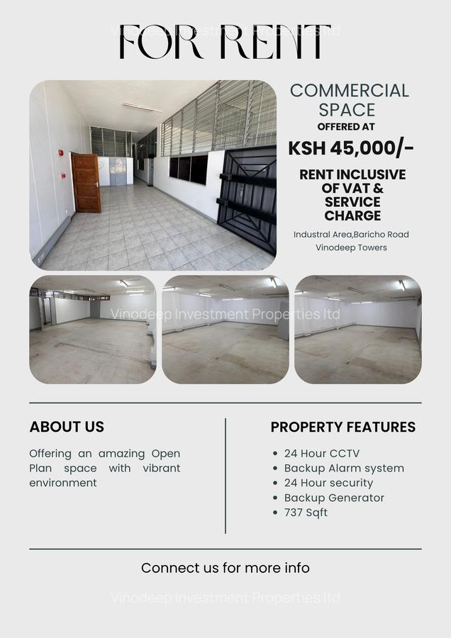 737 ft² Commercial Property with Service Charge Included at Baricho Road - 1