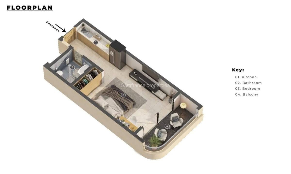 Serviced Studio Apartment with En Suite at Mwamba Road - 6