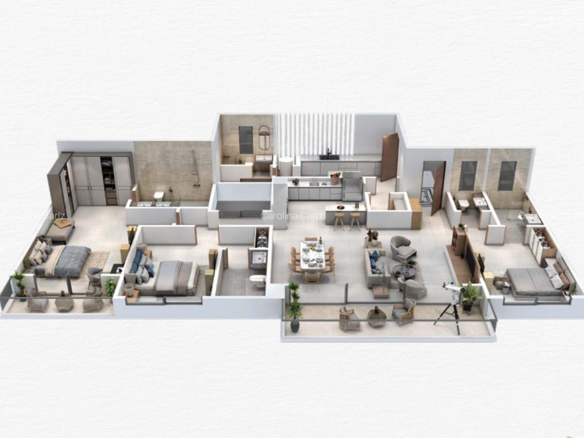 3 Bed Apartment with En Suite at Peponi Road - 15