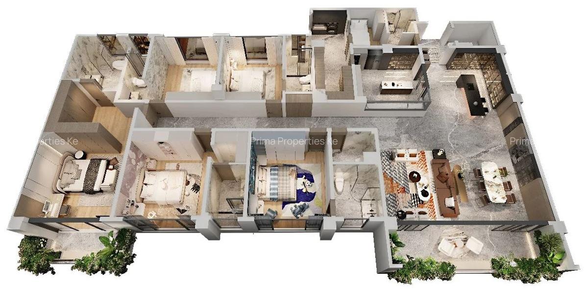 Furnished 3 Bed Apartment with En Suite at Brookside Drive - 11