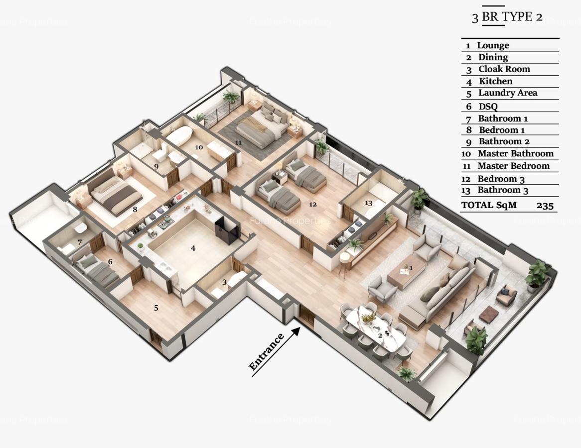 3 Bed Apartment with En Suite in Nyali Area - 2