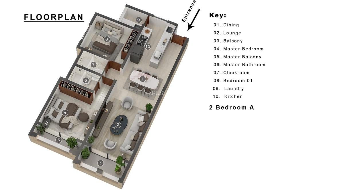 Serviced 3 Bed Apartment with Swimming Pool at As143 - 10