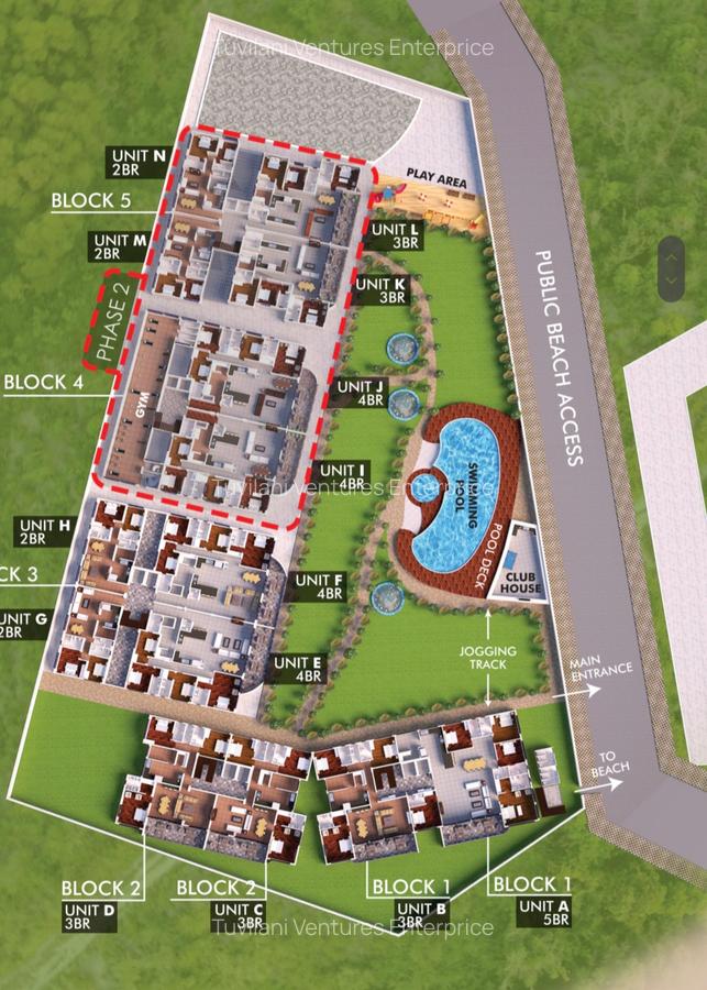 Serviced 4 Bed Apartment with En Suite at Nyali - 12