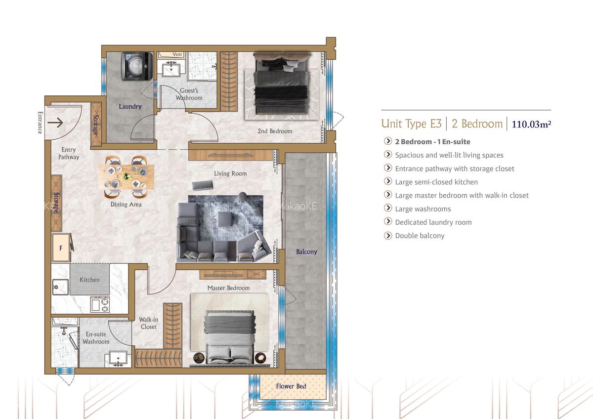 2 Bed Apartment with En Suite in Kilimani - 7