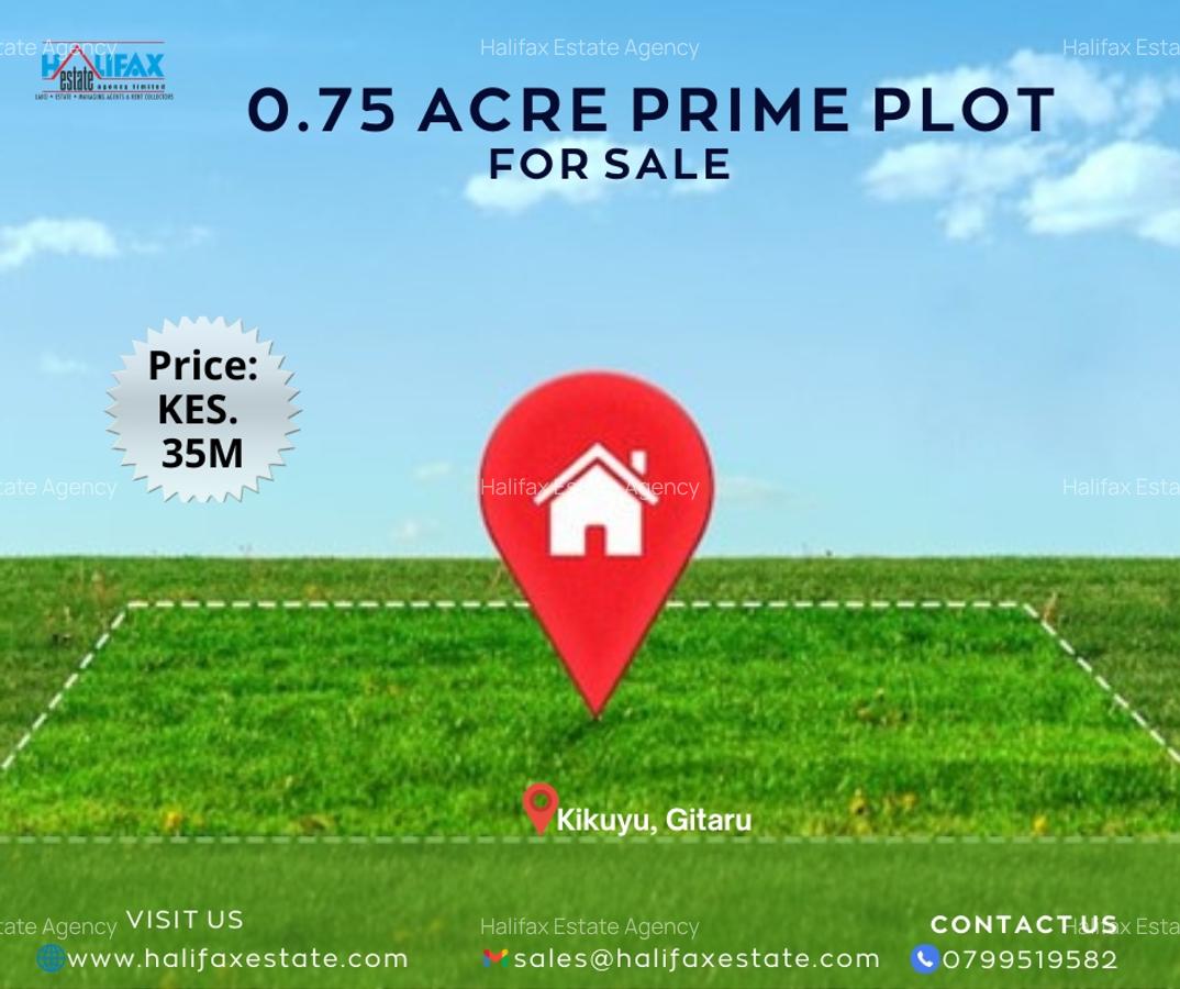 0.75 ac Land in Kikuyu Town - 1
