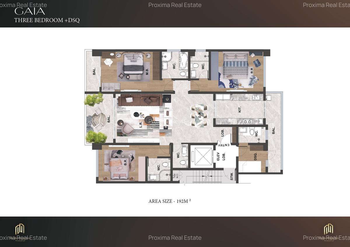 3 Bed Apartment with En Suite in Brookside - 4