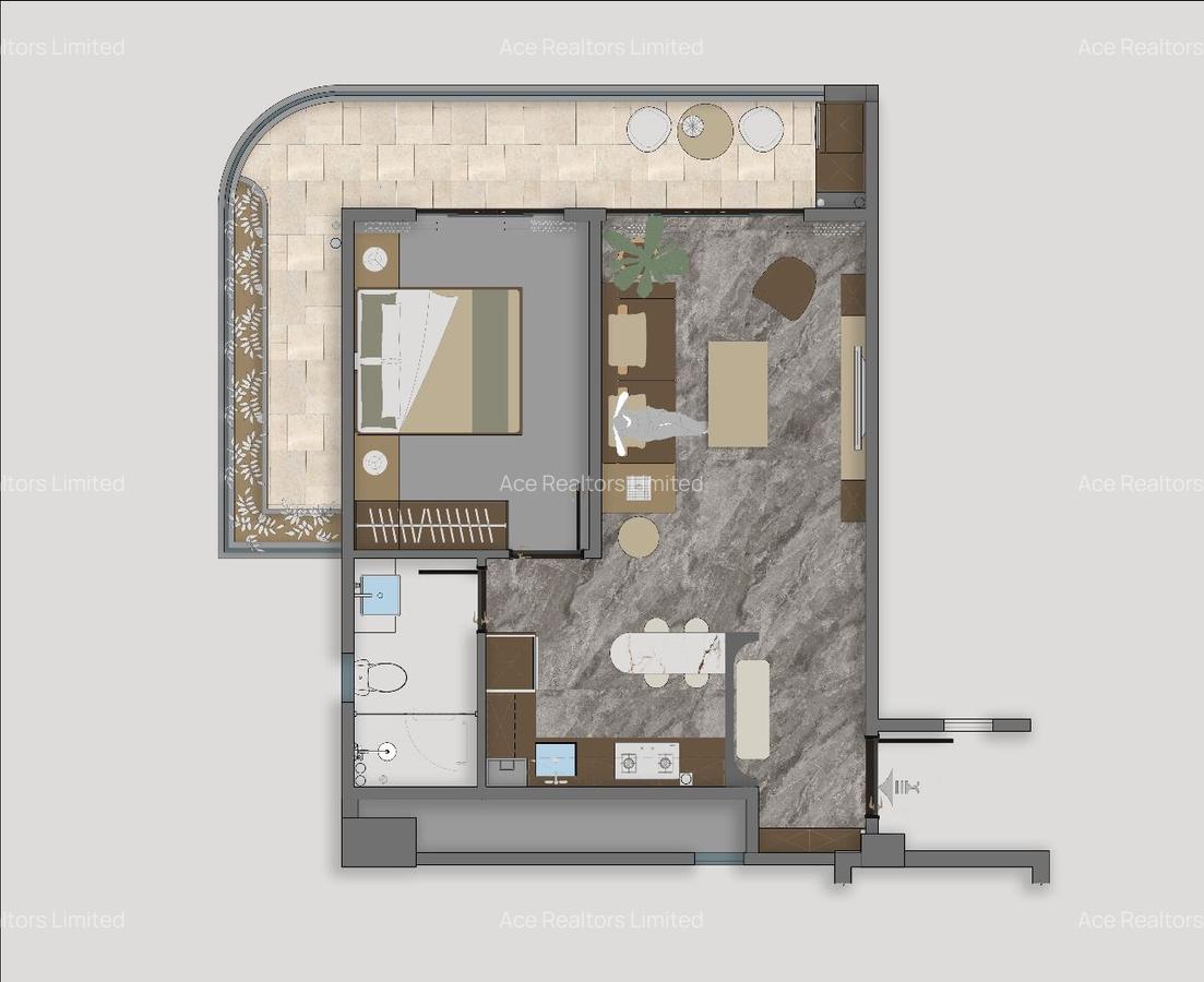 1 Bed Apartment with En Suite at Off Muthithi Road Westlands Nairobi - 14