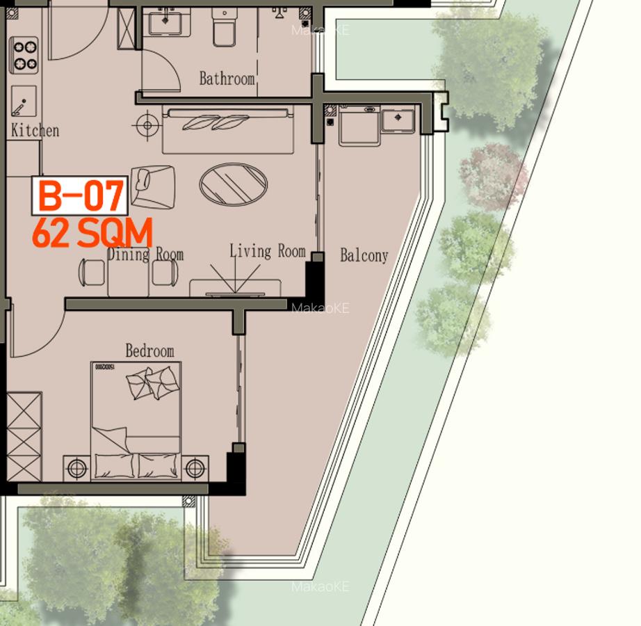 1 Bed Apartment with Swimming Pool in Kilimani - 3