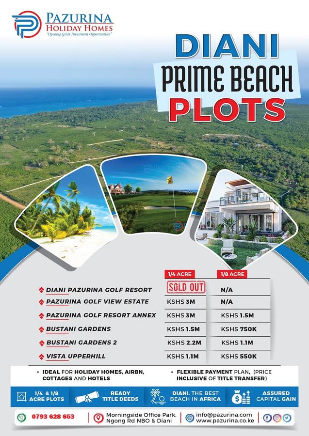 1,012 m² Residential Land at Diani Beach Road - 1