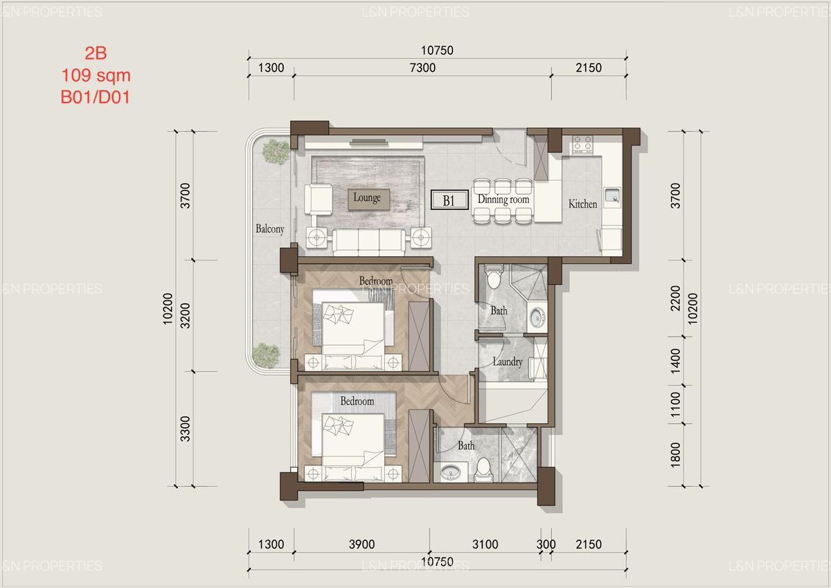 1 Bed Apartment with En Suite at Mogotio Road - 9