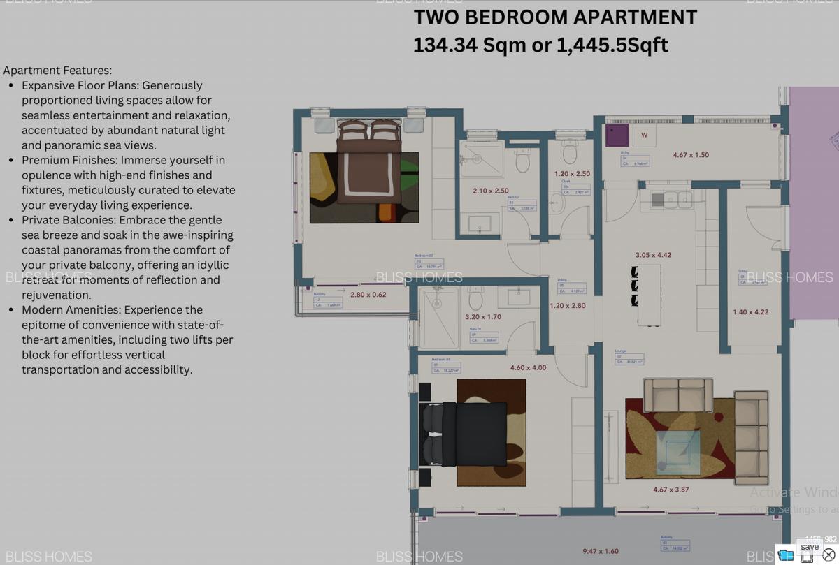 2 Bed Apartment with Swimming Pool at Nyali - 5