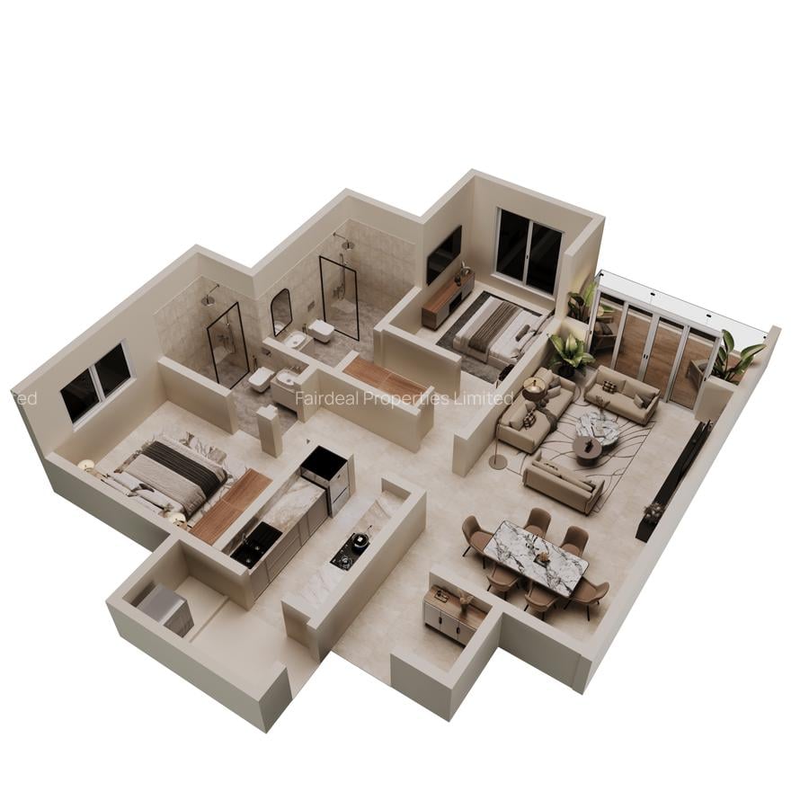 1 Bed Apartment with Swimming Pool at Mwamba Drive - 5