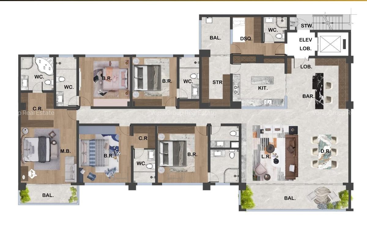 5 Bed Apartment with En Suite in Brookside - 18