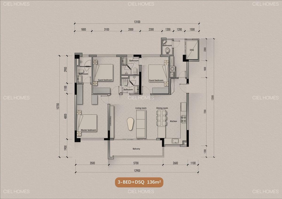 3 Bed Apartment with En Suite at Muthama Road - 2