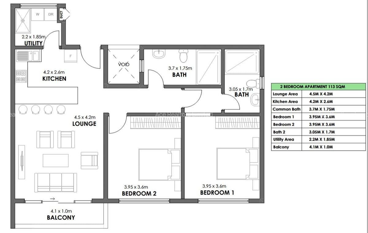 2 Bed Apartment with En Suite at Riverside Drive - 1
