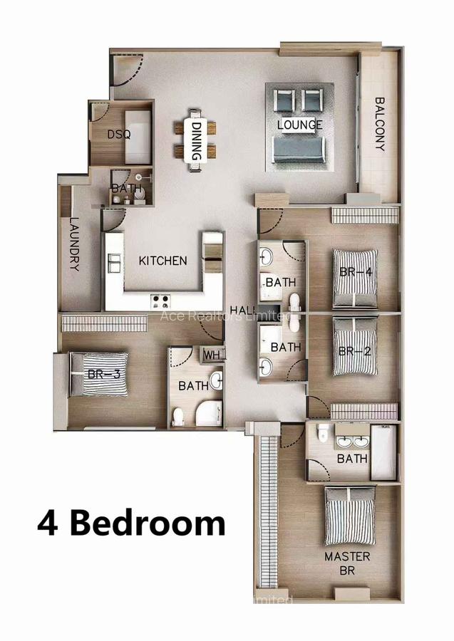 1 Bed Apartment with Swimming Pool at Riara Garden Road - 1