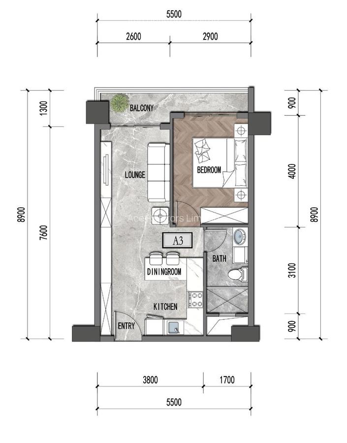 Studio Apartment with En Suite at Mogotio Road - 2