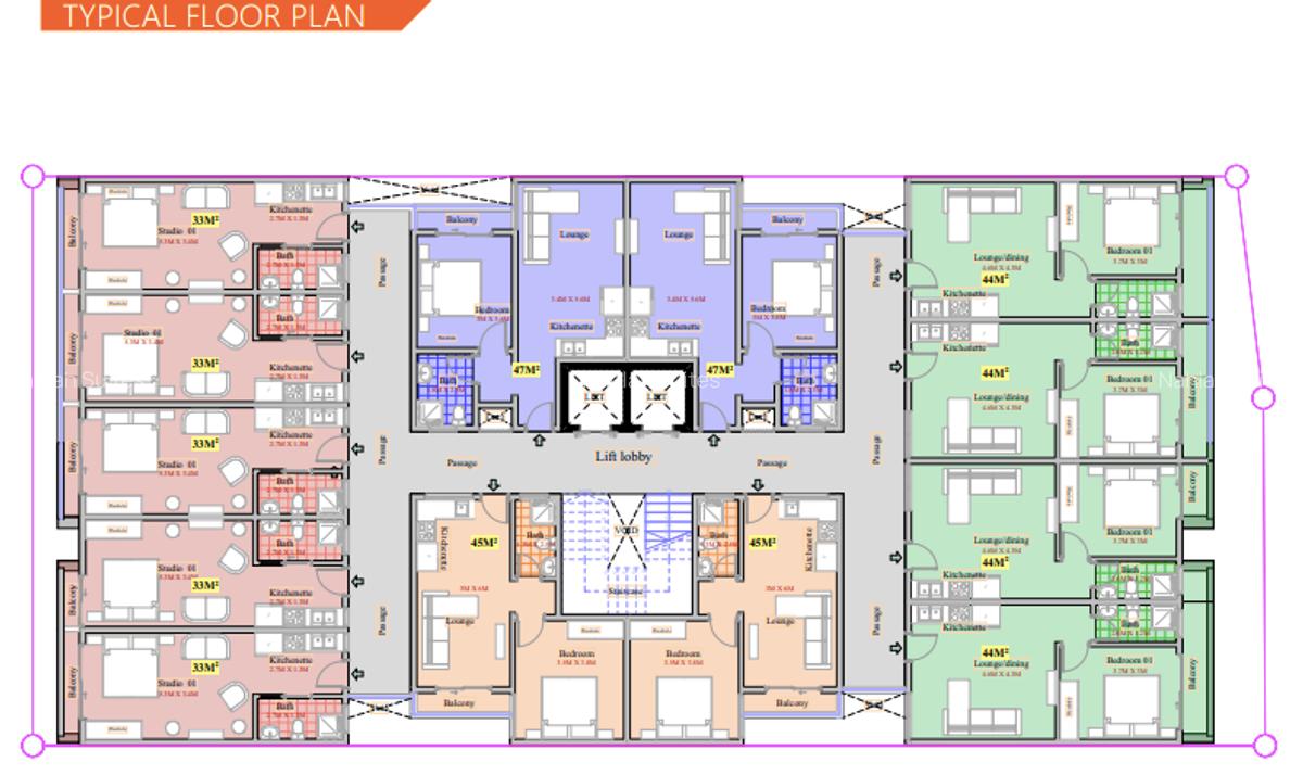 Studio Apartment with Swimming Pool at Kisauni Road - 1