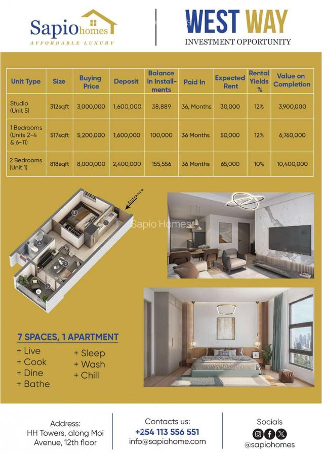 1 Bed Apartment with Borehole in Nairobi West - 1