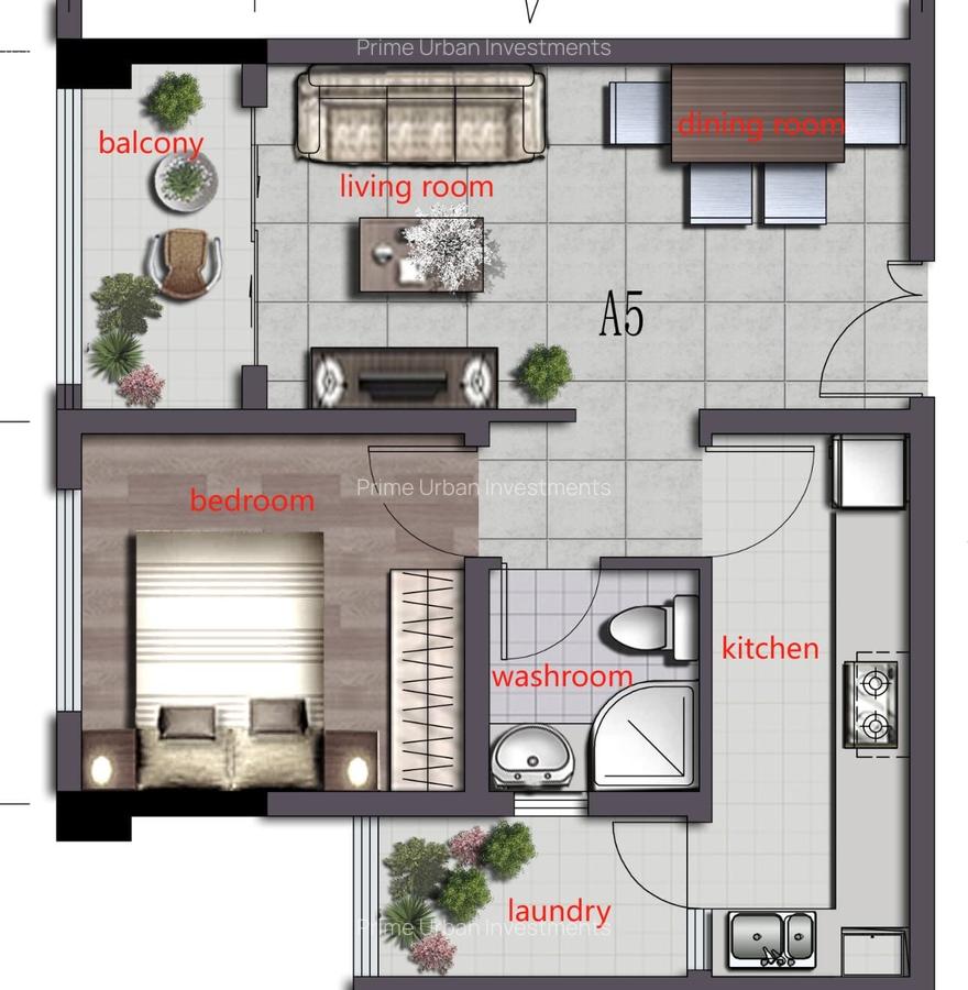 Serviced 1 Bed Apartment with En Suite in Kilimani - 8