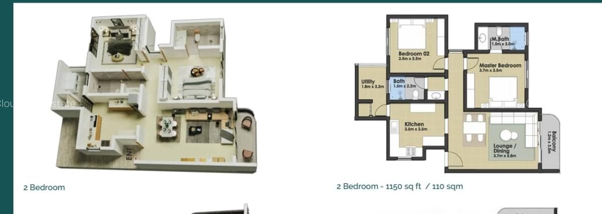 Serviced 2 Bed Apartment with En Suite in Syokimau - 1