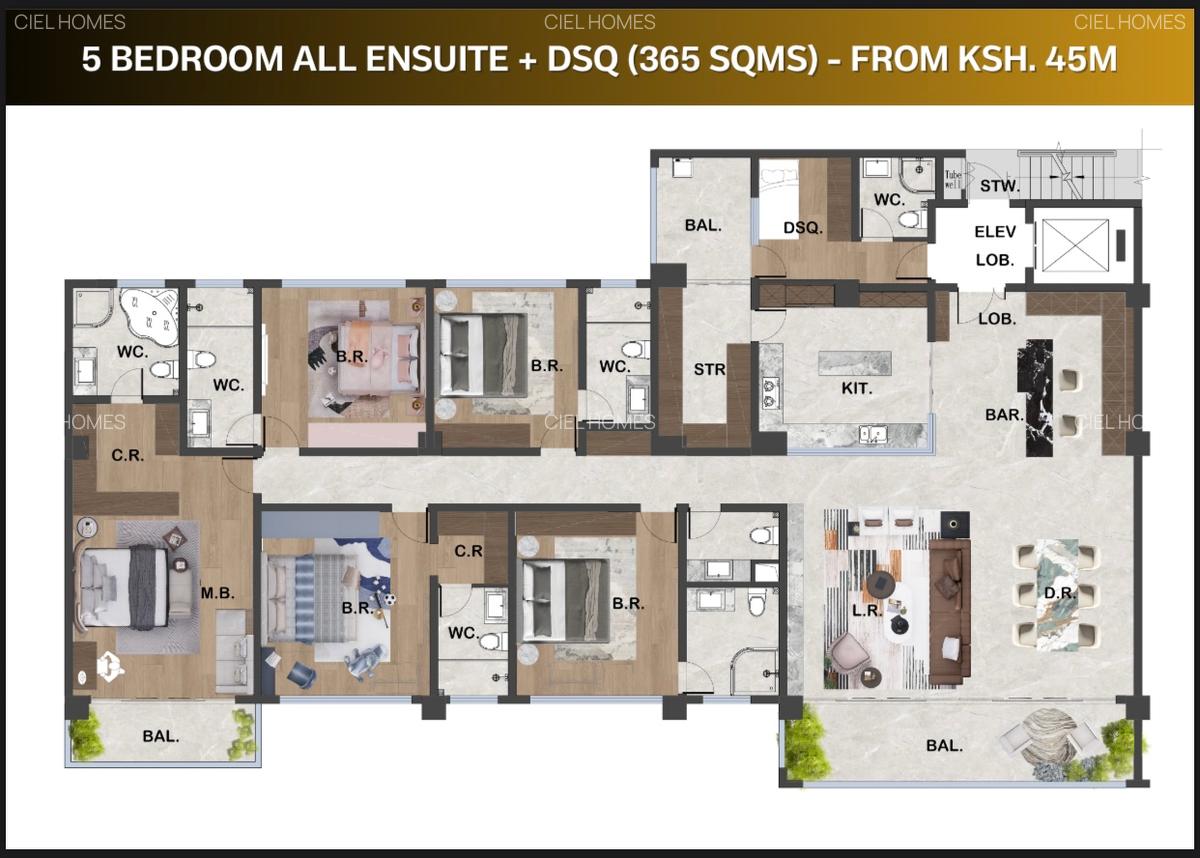 3 Bed Apartment with En Suite at Brookside Gardens - 3