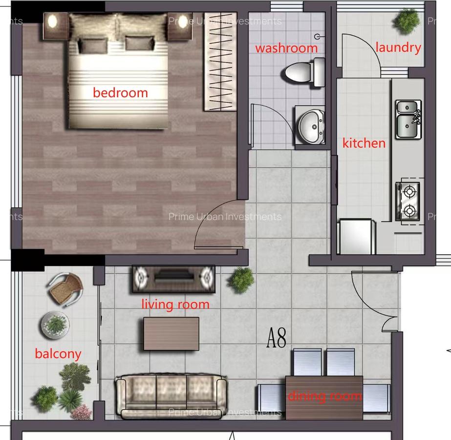 Serviced 1 Bed Apartment with En Suite in Kilimani - 16