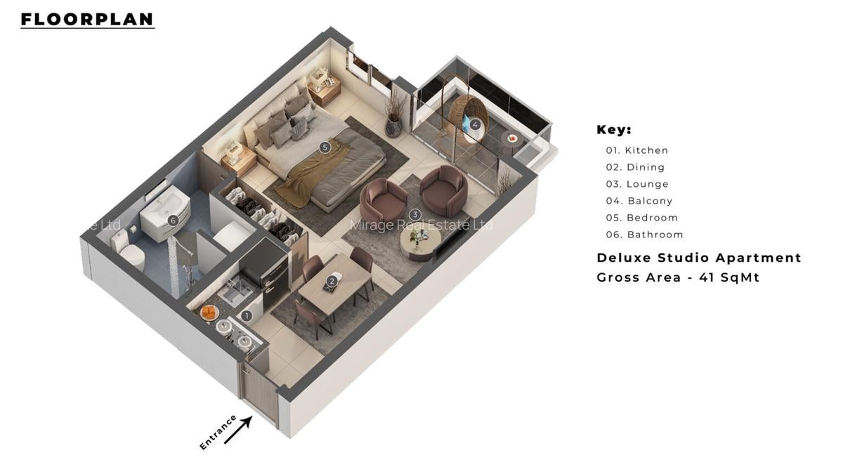 1 Bed Apartment with Swimming Pool in Garden Estate - 8