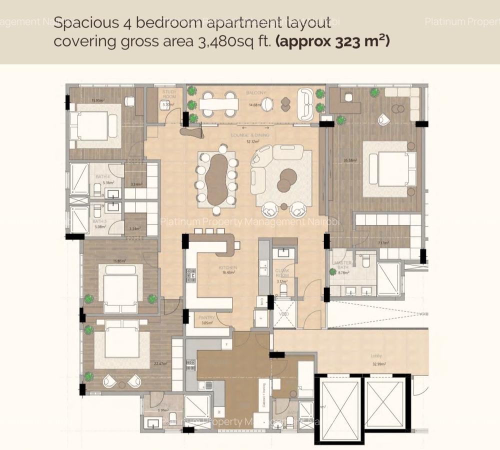 3 Bed Apartment with En Suite at Off Peponi Rd - 12