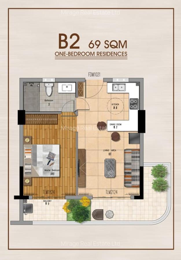 1 Bed Apartment with Swimming Pool in Riverside - 12