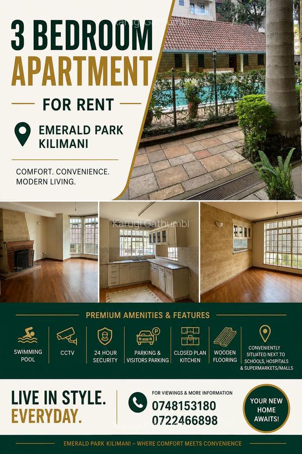 3 Bed Apartment with En Suite at Kilimani Road - 1