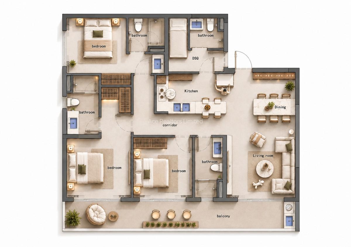 1 Bed Apartment with En Suite at Ngong Road - 10