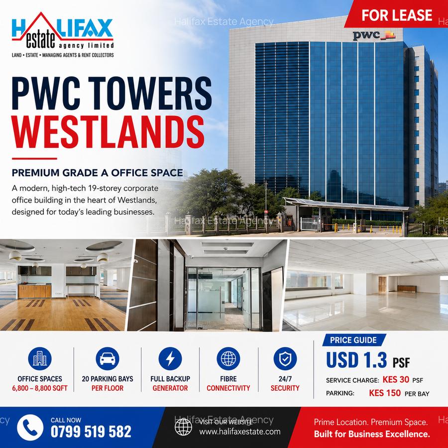 Furnished 6,800 ft² Office with Backup Generator in Westlands Area - 1