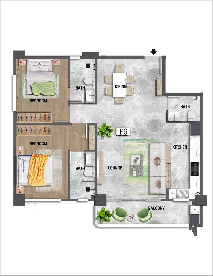 1 Bed Apartment with Swimming Pool in Westlands Area - 13