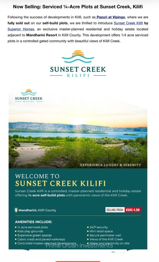 10,890 ft² Land at Kilifi Creek - 1