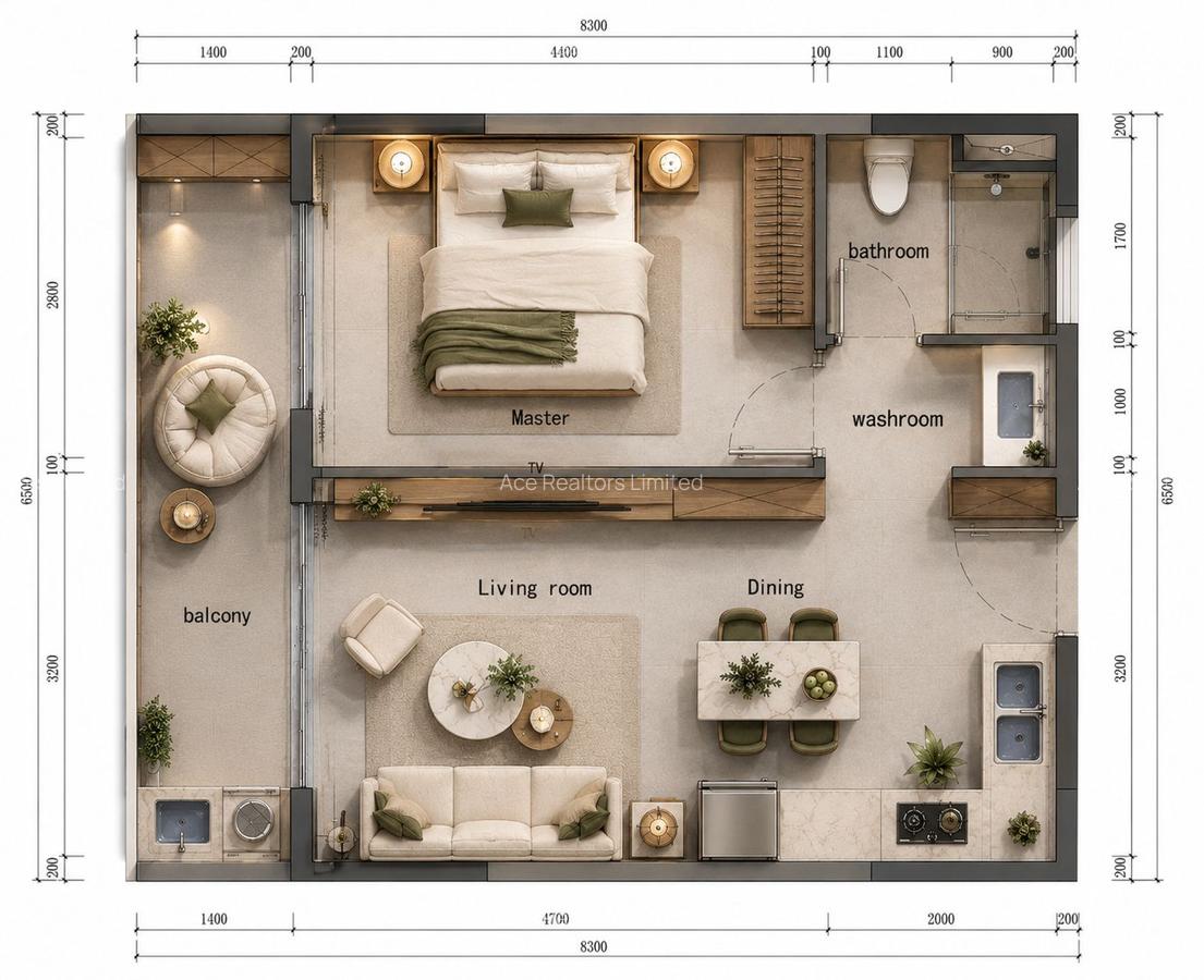 1 Bed Apartment with En Suite at Ngong Road - 2