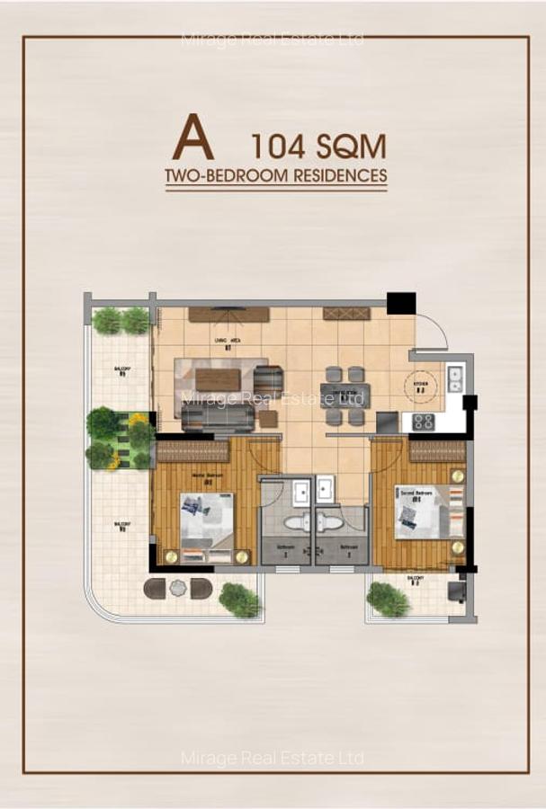 2 Bed Apartment with Swimming Pool in Riverside - 12