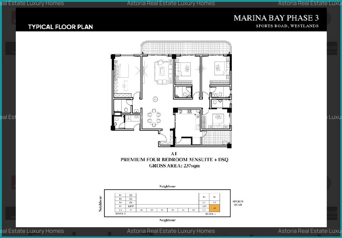 4 Bed Apartment with En Suite at 2026-129 4 Bed - 18