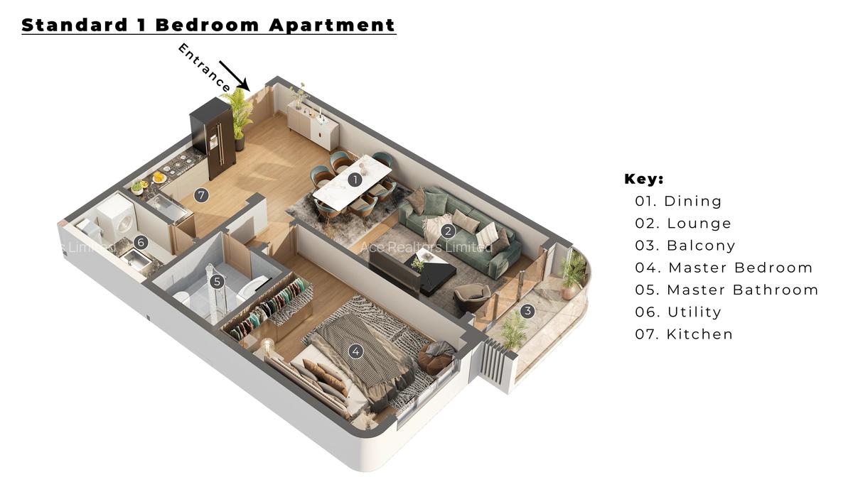 1 Bed Apartment with En Suite at Parklands - 2