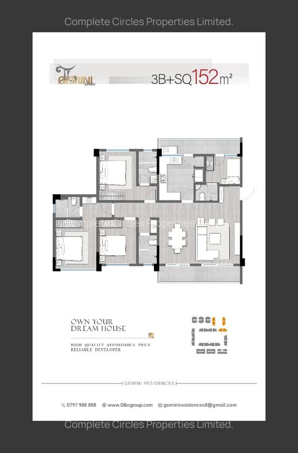 3 Bed Apartment with Swimming Pool at Mombasa Road - 4