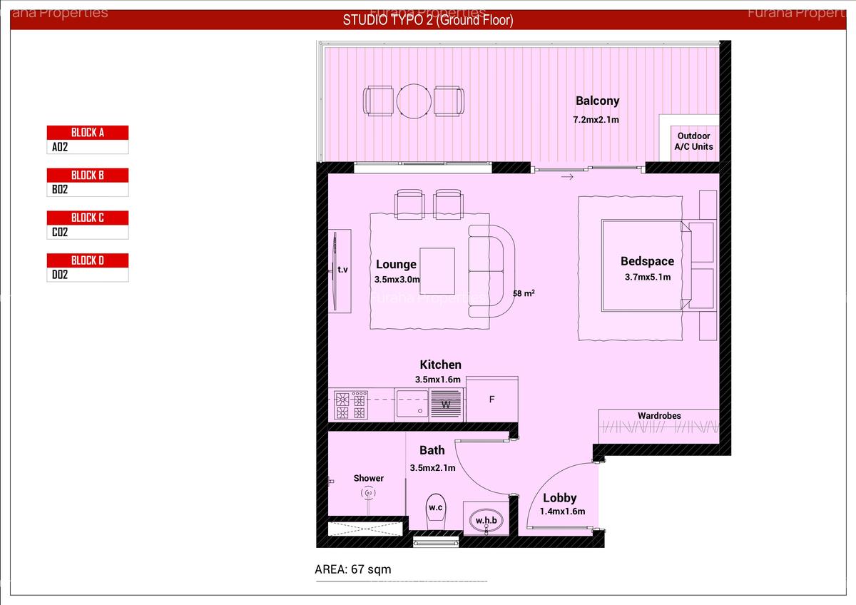Serviced 1 Bed Apartment with Swimming Pool in Diani - 4